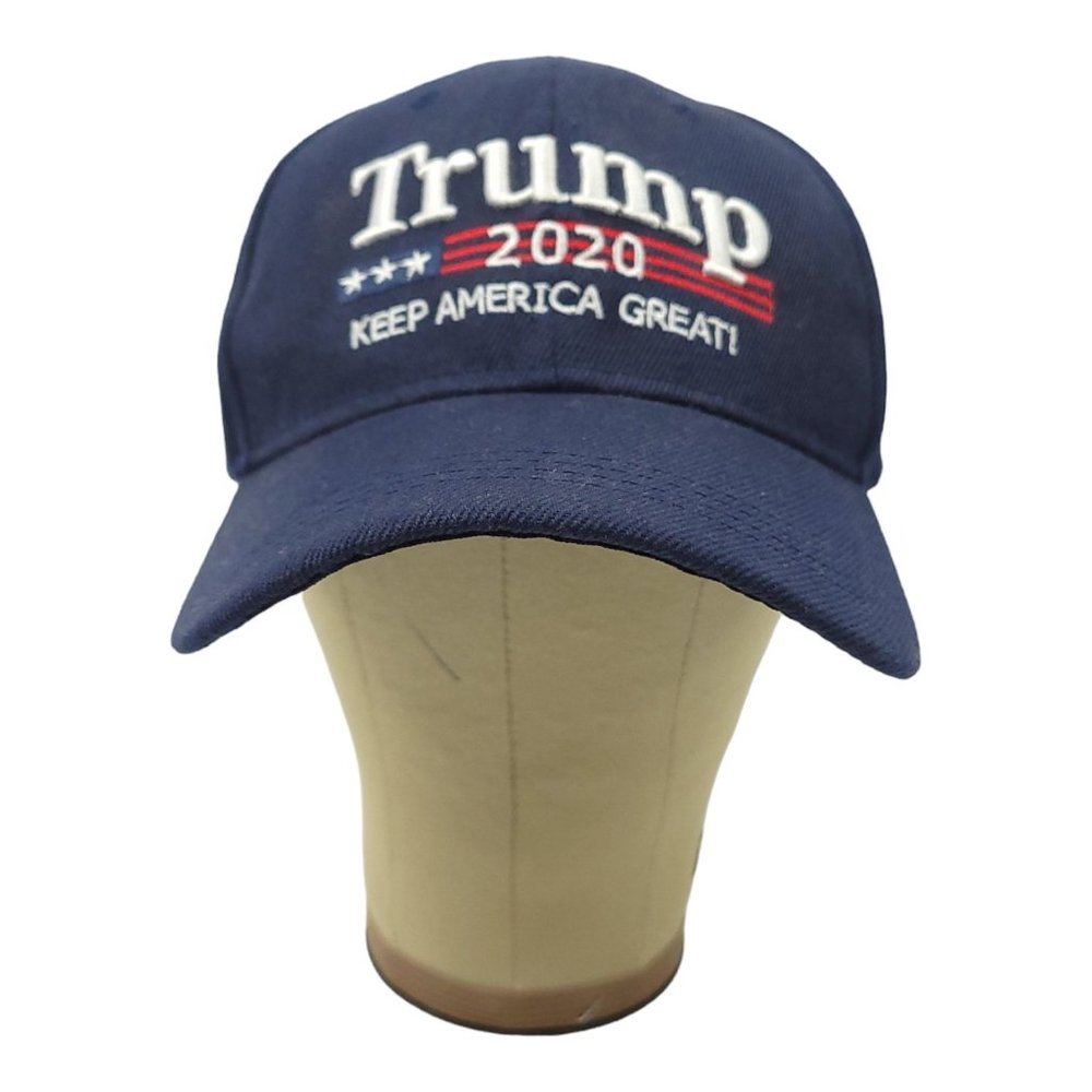 Trump 2020 Keep America Great Blue OSFM Strapback Cap Trucker Golf Baseball Hat - Picture 9 of 13